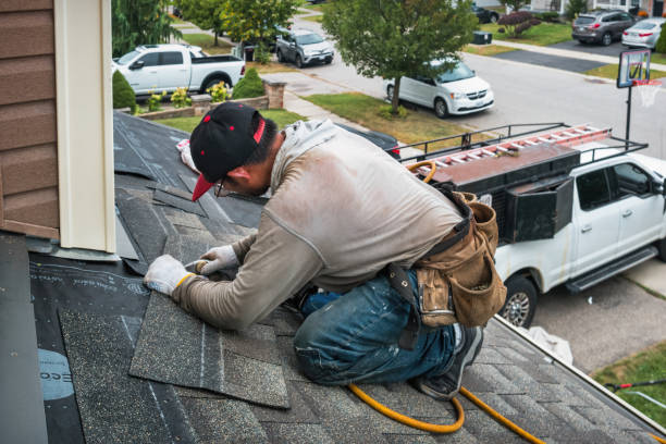 Professional Roofing technician working in Crimora, VA
